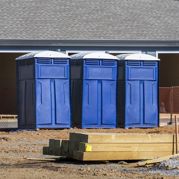 what is the expected delivery and pickup timeframe for the porta potties in Mylo